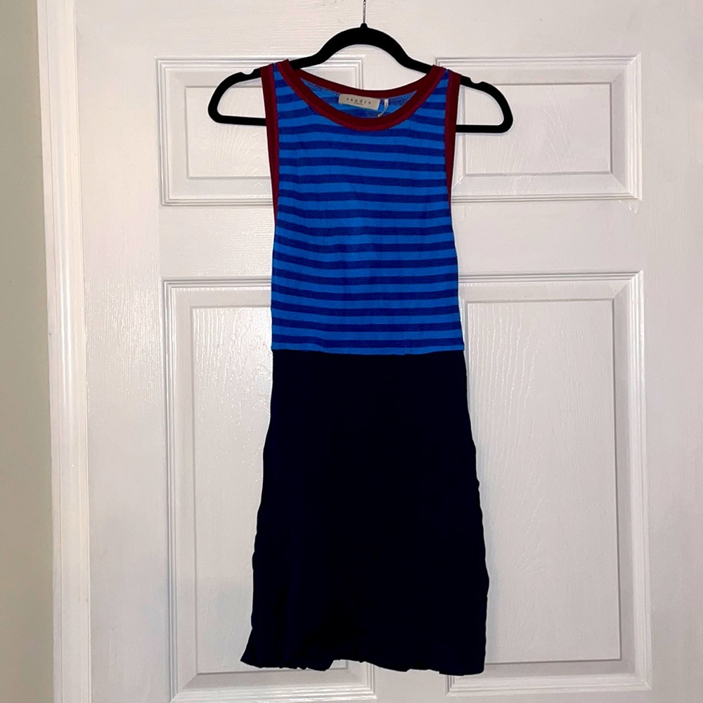 Sandro Striped Summer Knit Tank Dress